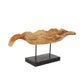 Teak Wood Floating Leaf Sculpture