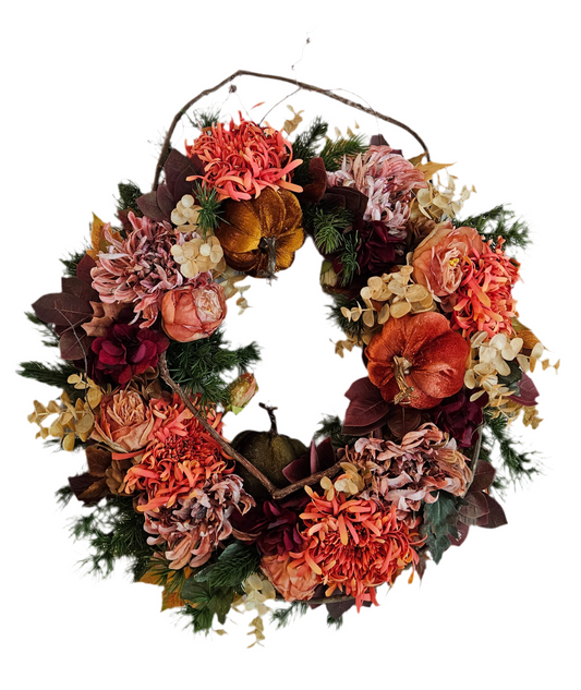 Fall Curvy Branch Wreath