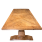 Addison 7' Parquet Dining Table, Natural Finish