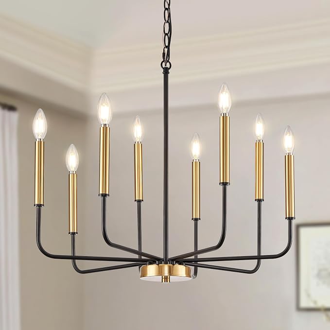 Stella Eight-Light Mixed Metal Chandelier