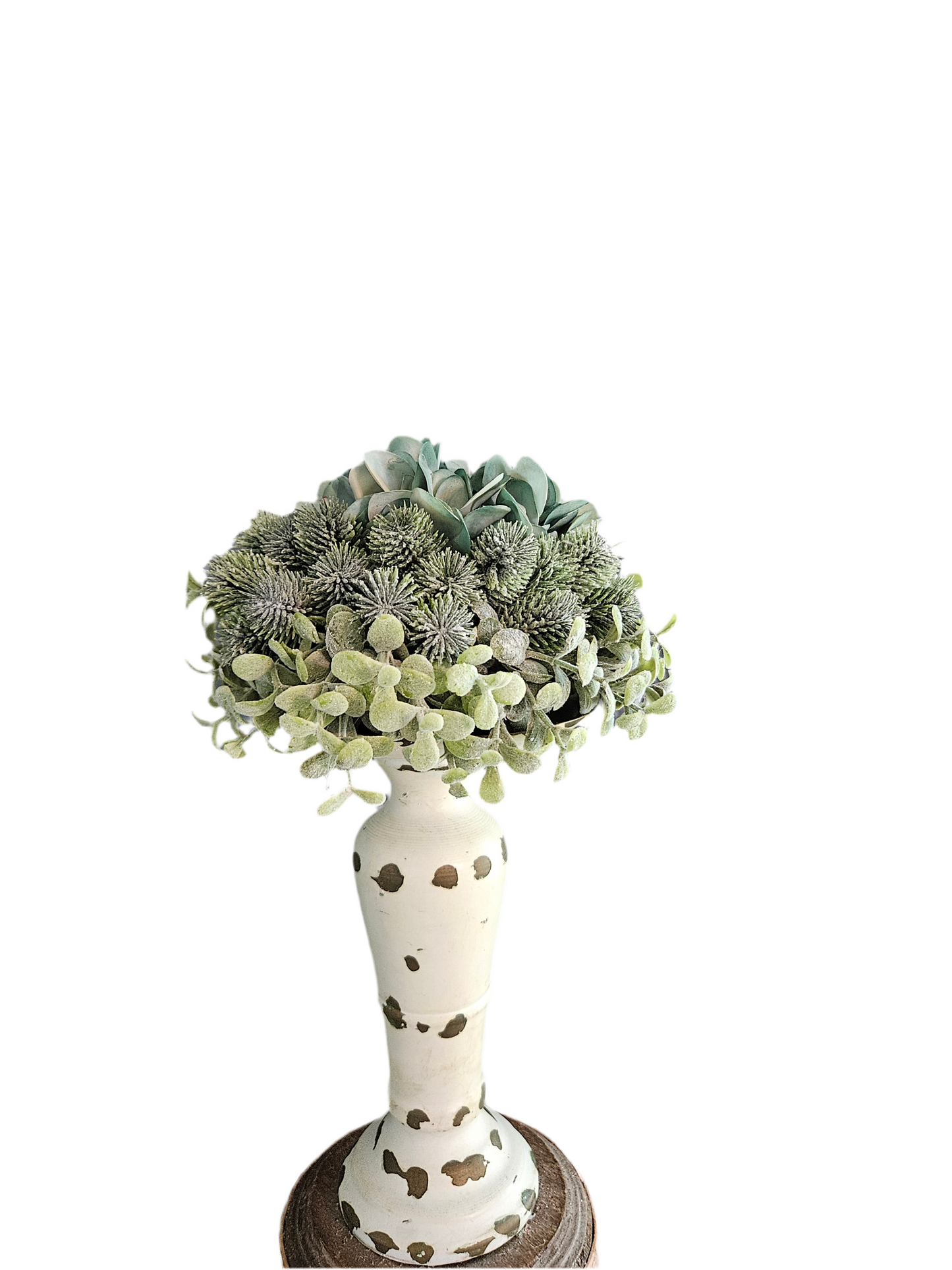 Teal Floral Orb