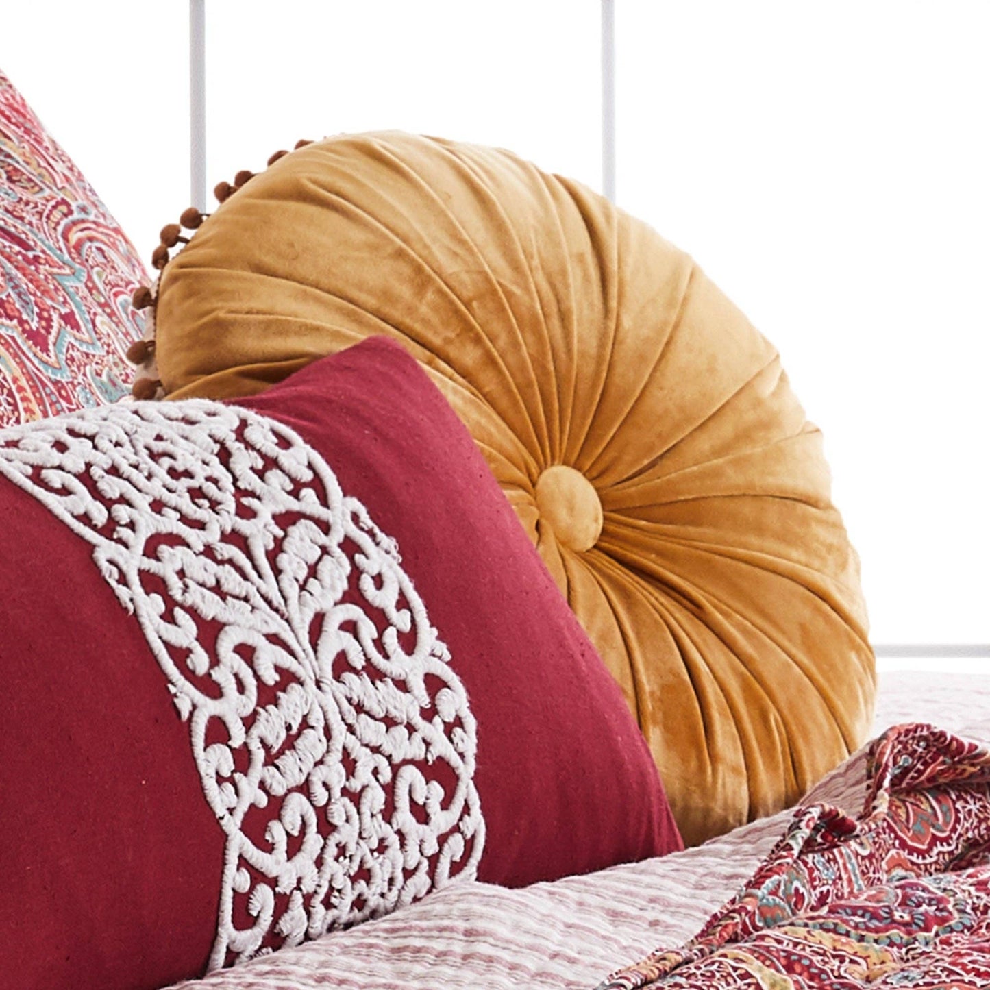 Kimpton Round Velvet Pillow