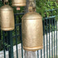 Set of 3 Upcycled Metal Gold Bells