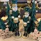 Dark Green Velvet & Gold Soldiers with Drums (Various Sizes)