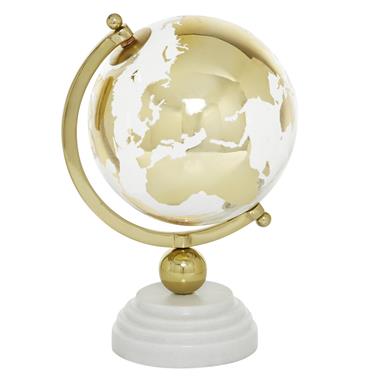 Gold and Marble Glass Globe