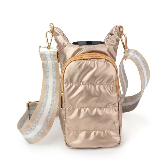 The Capri | Tumbler Carrier Crossbody: Gold