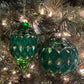 Emerald Glass Flock Diamond Ornament (Various Styles)