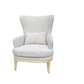 Kirsten Exposed Frame Linen Accent Chair, with Pillow