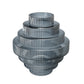 Tiered Geometric Vase, Smoked Blue (Various Sizes)