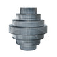Tiered Geometric Vase, Smoked Blue (Various Sizes)
