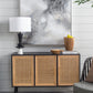 Vertical Stripes Teak Bowl