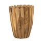 Vertical Stripes Teak Bowl
