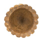 Vertical Stripes Teak Bowl