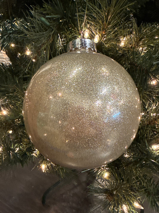 Oat Glitter Clear Ball Ornament (Various Styles)