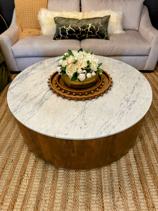 Josie Round Mango Wood Coffee Table