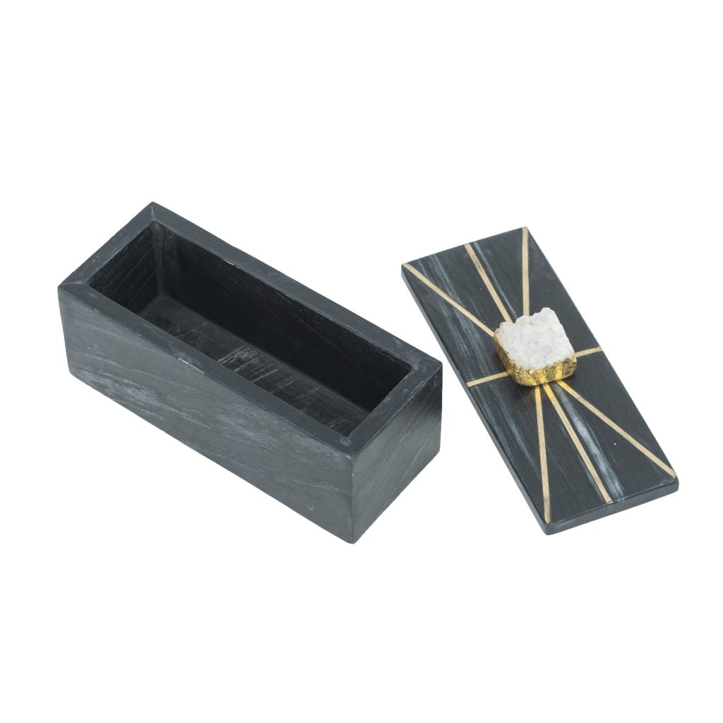 Amethyst Noir Marble Box