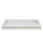 White Marble Tray w/ Brass Inlay