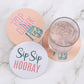 Champagne Reversible Paper Coasters, Set of 20