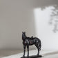 Black Polyresin Horse Accent