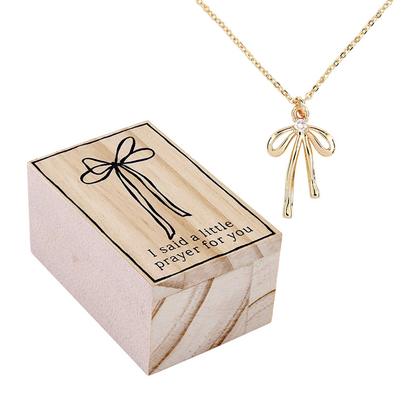 Treasure Box Bow Necklace, I Said a Little Prayer for You