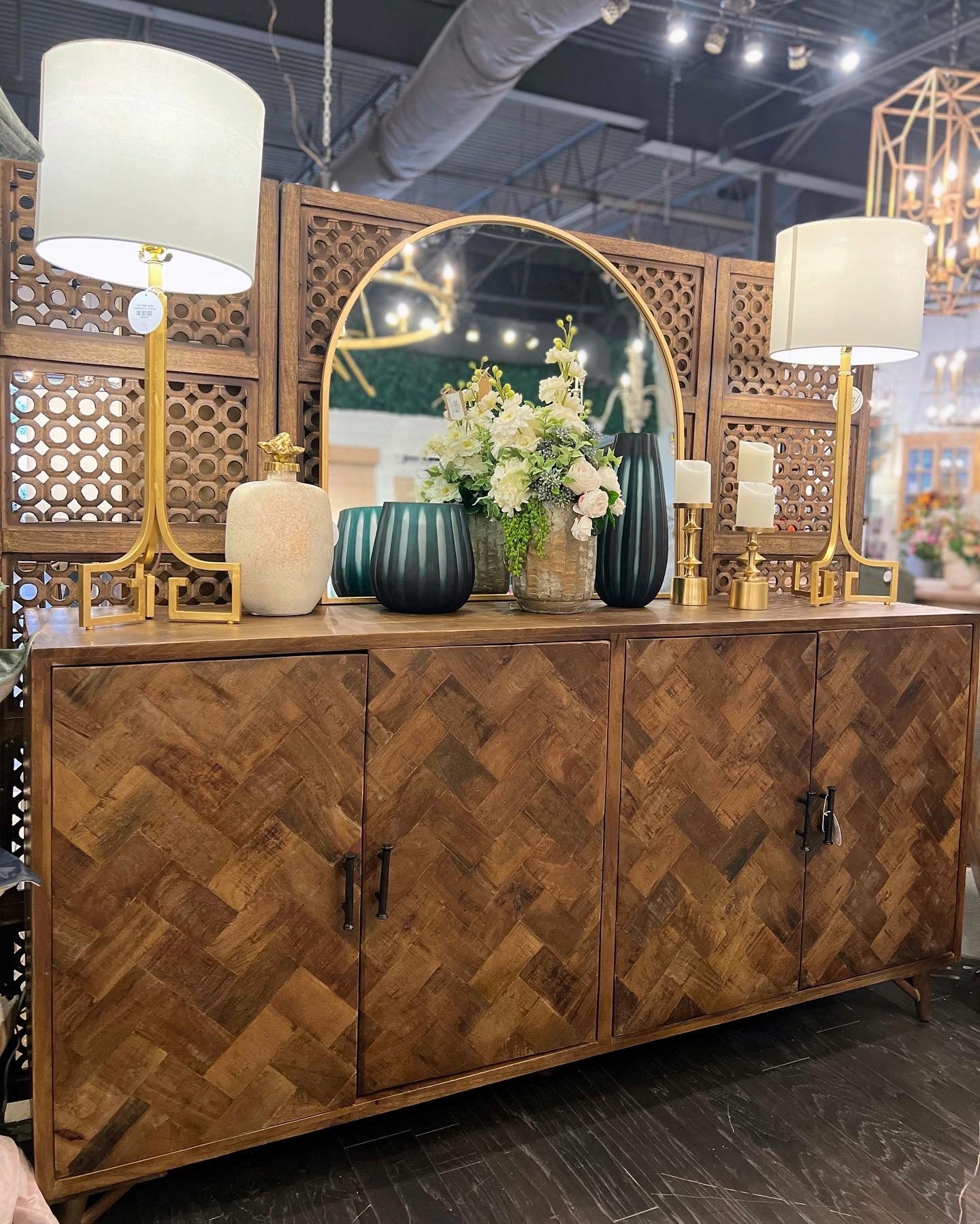 Halsey Herringbone Sideboard