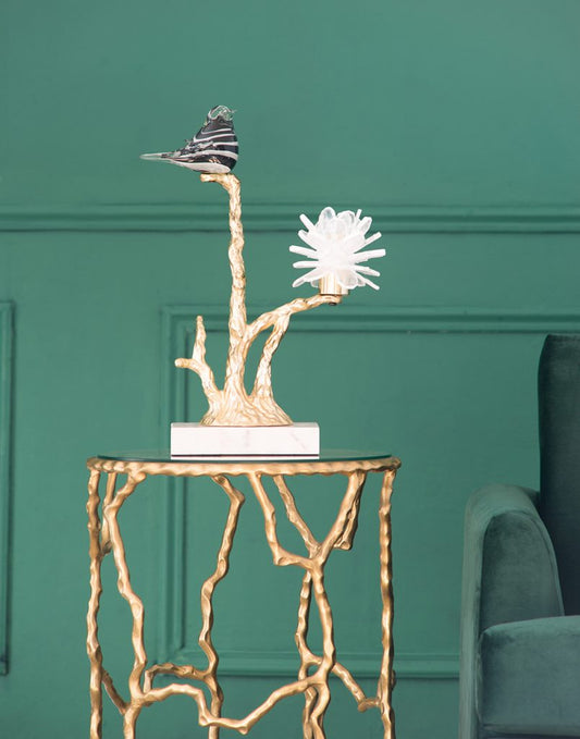 Gold Bird & Branch Statuary
