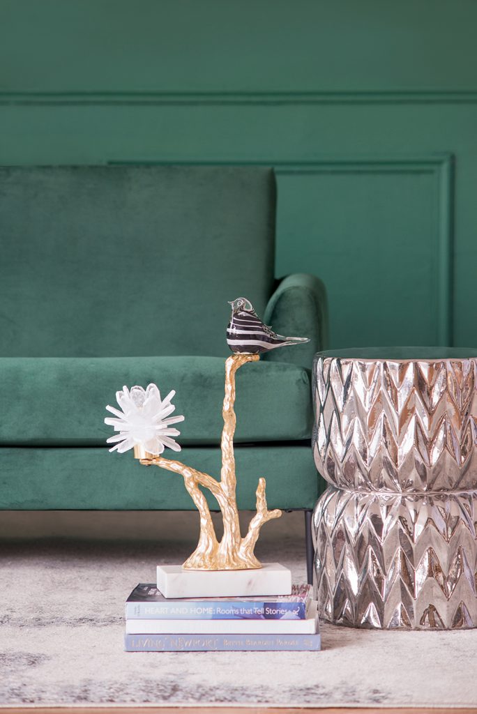 Gold Bird & Branch Statuary