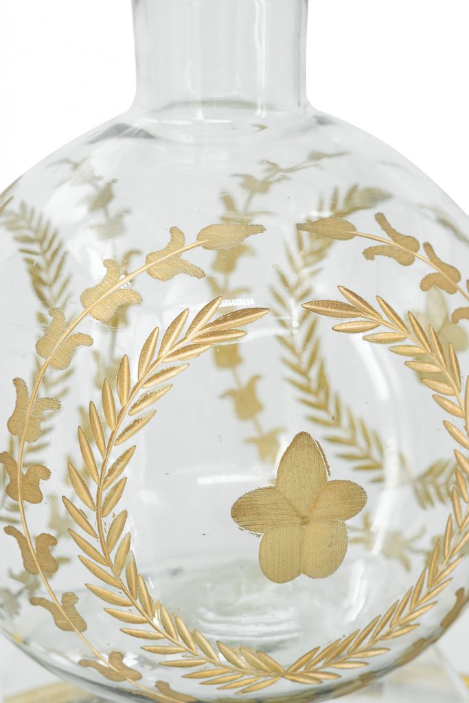 Vase w/ Gold Floral Motifs