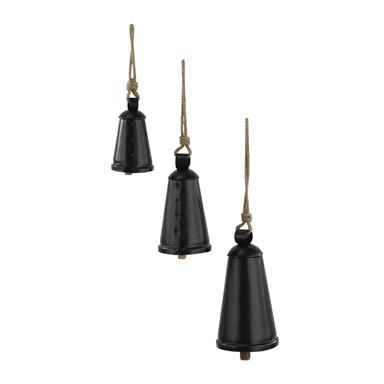 Black Metal Decorative Bells, Set of 3
