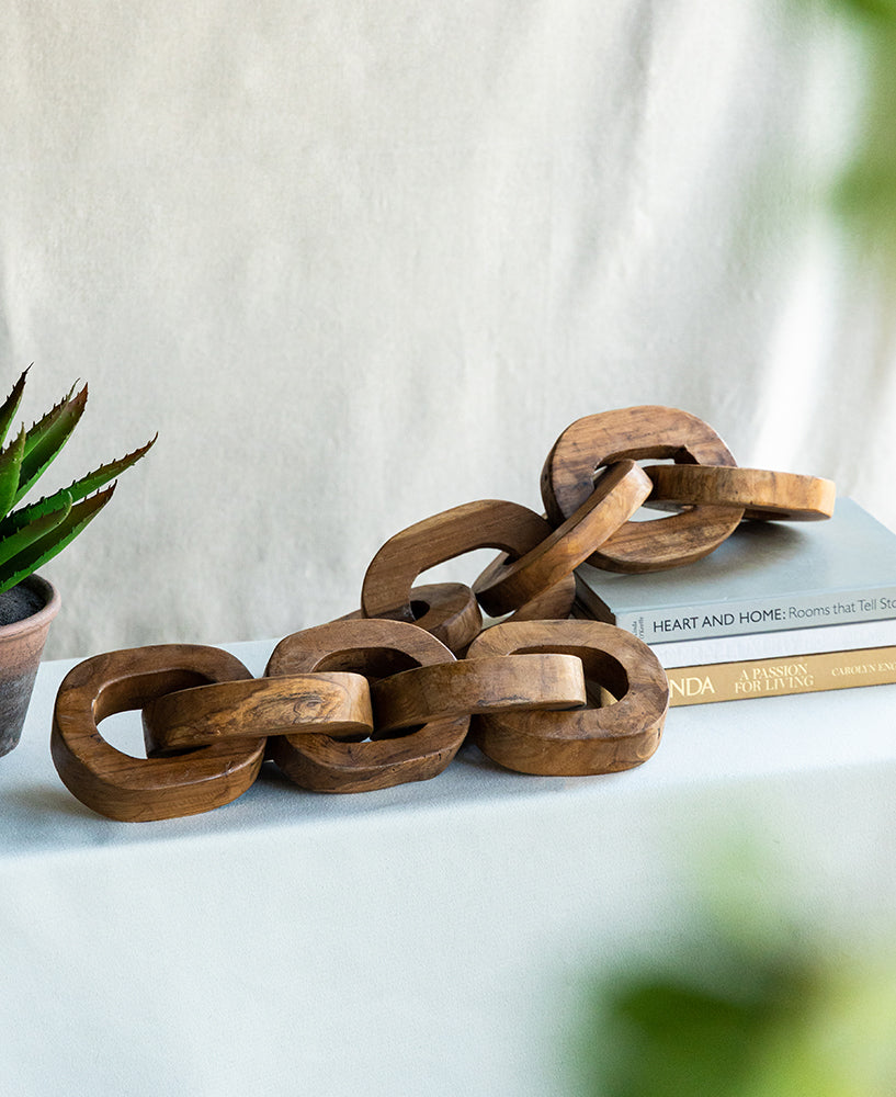 Decorative Teak Oval Chain