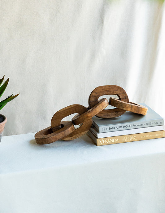 Decorative Teak Oval Chain