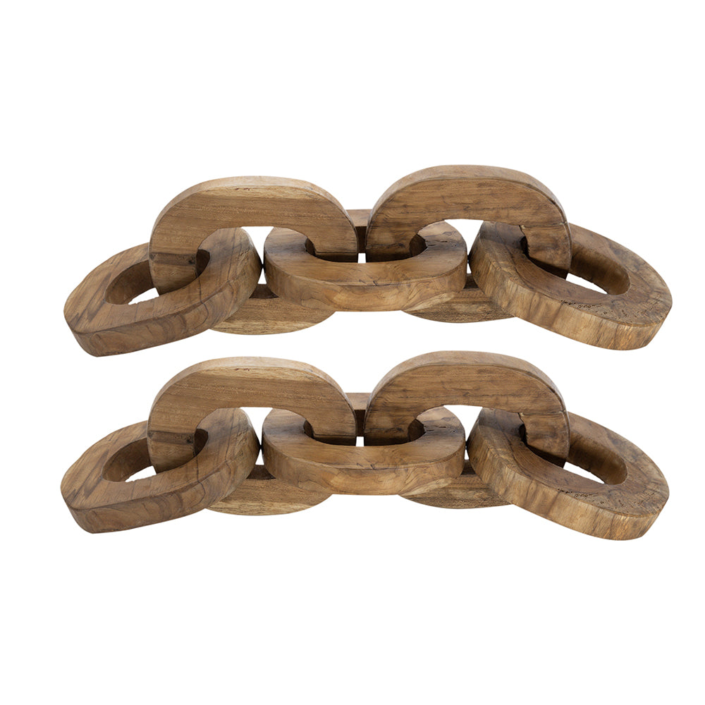 Decorative Teak Oval Chain