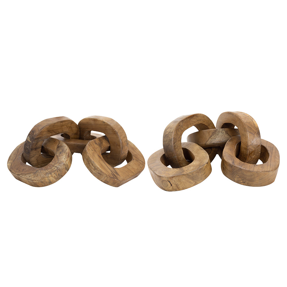 Decorative Teak Oval Chain