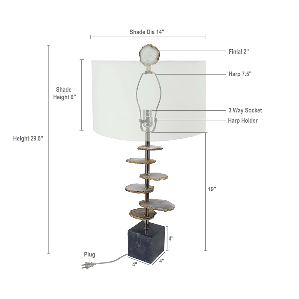 Agate Table Lamp