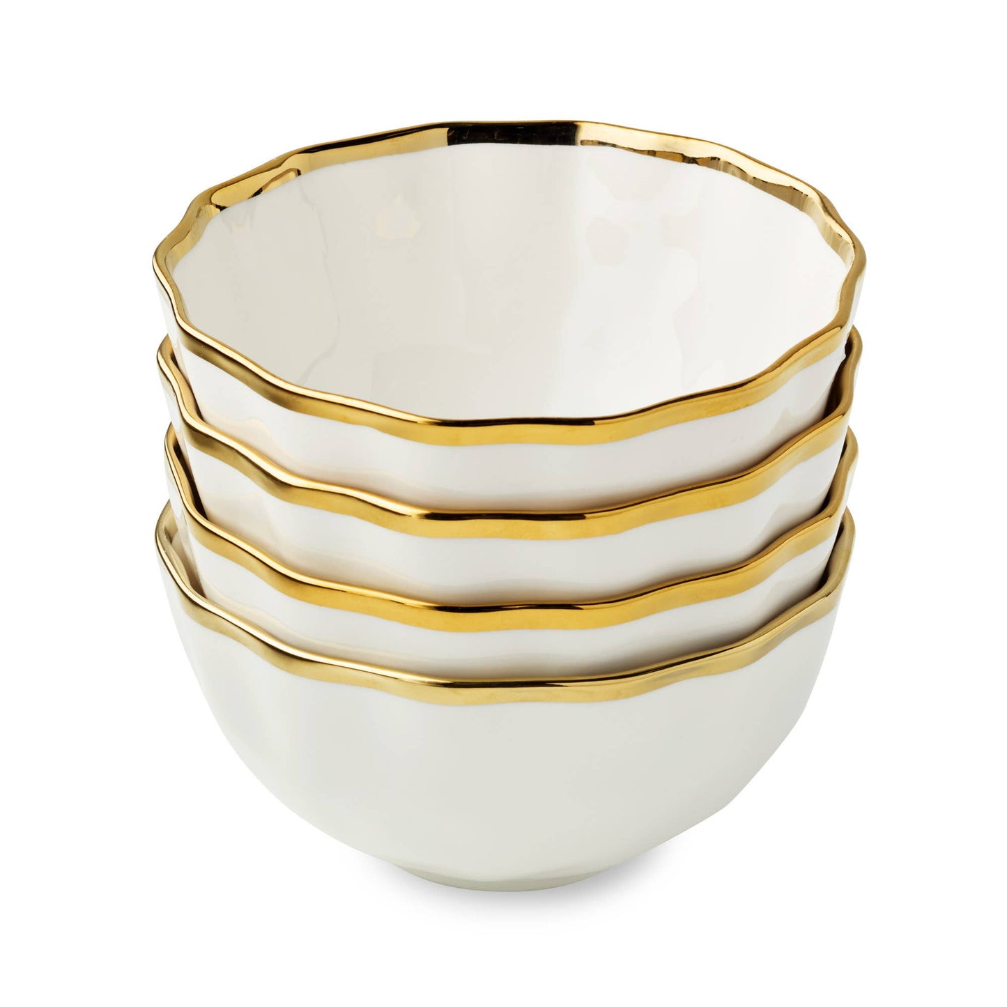 Regency Gold & White Cereal Bowl