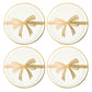 Metallic Gold Bow Trinket Tray