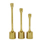 Gold Metal Candle Holder, Set of 3