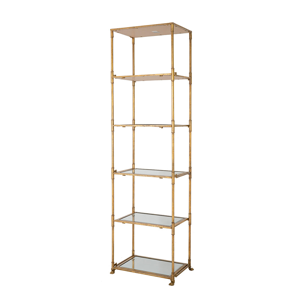 Six Tiered Mirrored Shelves