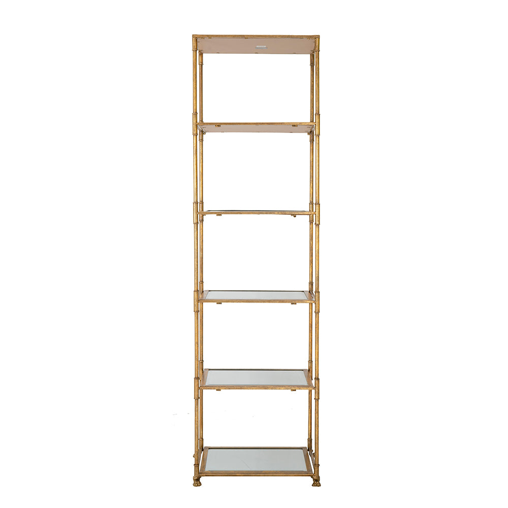 Six Tiered Mirrored Shelves