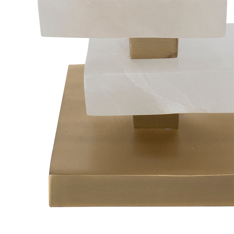 Stacked Alabaster Slab Table Lamp
