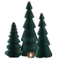 Emerald Green Vintage Folding Paper Trees, Set of 3 (Large)