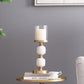 Gold & White Hurricane Holder (Various Sizes)