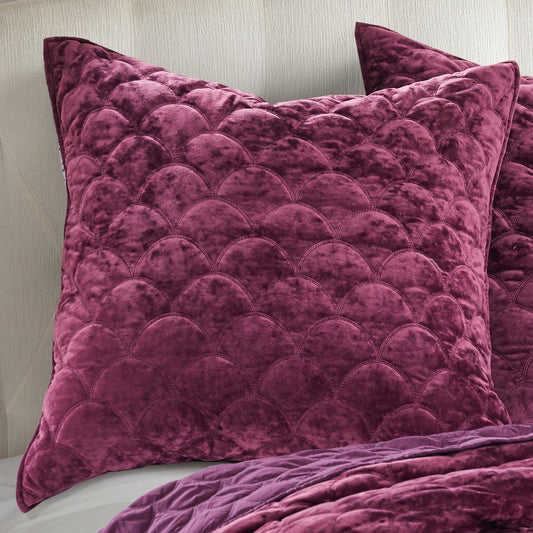 Ellora Plum Velvet Euro Sham