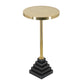 Pyramid Black Marble Side Table