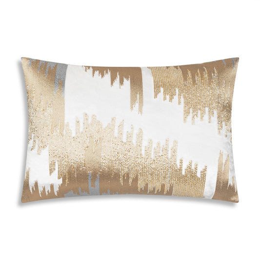 Kas Ivory Gold Lumbar Pillow