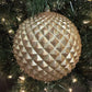 6" Cafe Latte Durian Glitter Ball Ornament