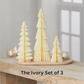 Honeycomb tree & ornaments, festive charm, nostalgic: Set 3 Dusty Mauve