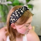 Jeweled Satin Headband, Graceful White