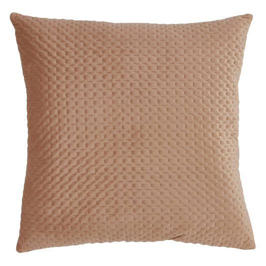 22" Beige Pinsonic Velvet Pillow