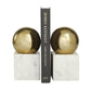 Gold Marble Orb Bookends, Set of 2